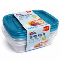 Набор пластиковых контейнеров BPA FREE BS-012 550 мл. х 3 шт. размер 170*115*55 мм. от компании "Кореал - Настоящая Корея"