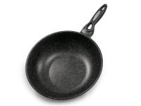 Сковорода  DreamChef 30 см вок с мраморным антипригарным покрытием без крышки от компании "Кореал - Настоящая Корея"