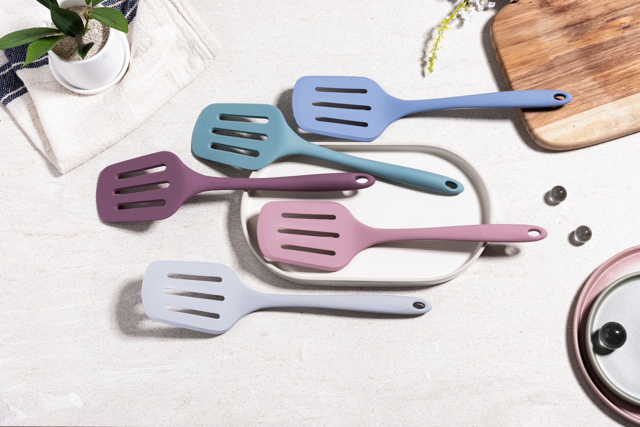 Силиконовая лопатка KF Pastel (КФ Пастель) (серый) от компании "Кореал - Настоящая Корея"