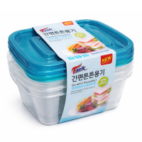 Набор пластиковых контейнеров BPA FREE BS-013 750 мл. х 3 шт. размер 170*115*75 мм. от официального дистрибьютора "Кореал - Настоящая Корея"