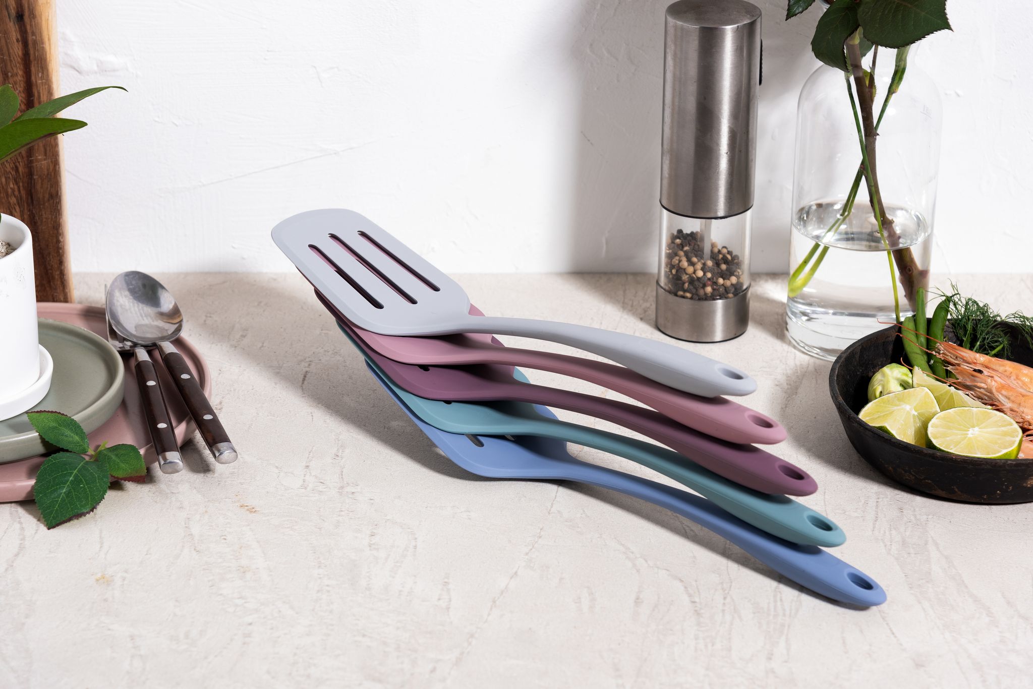 Силиконовая лопатка KF Pastel (КФ Пастель) (серый) от компании "Кореал - Настоящая Корея"