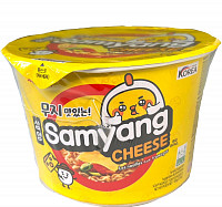 Лапша чашка Samyang Hot CHICKEN BIG BOWL CHEESE со вкусом острой курицы и сыра 105 гр от компании "Кореал - Настоящая Корея"