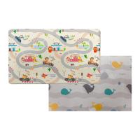 Двухсторонний коврик Pure Soft 190x130x1.2 см, Дороги/Киты от компании "Кореал - Настоящая Корея"