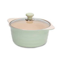 Кастрюля с крышкой 24 см (4,6 л.) HERB IH для индукционных плит керамическое покрытие от компании "Кореал - Настоящая Корея"