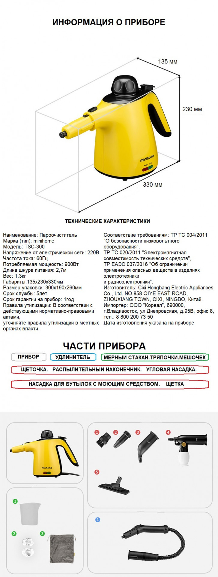 Информация о приборе