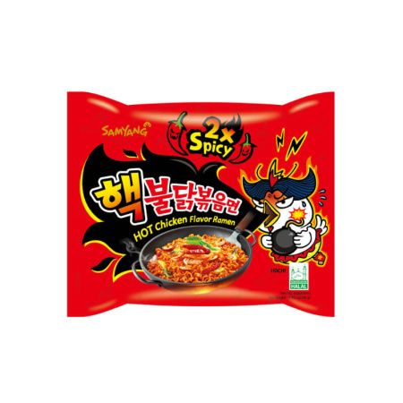 Samyang Лапша со вкусом курицы очень острая Hot Chicken Flavor Ramen-2x Spicy, 140 гр от компании "Кореал - Настоящая Корея"