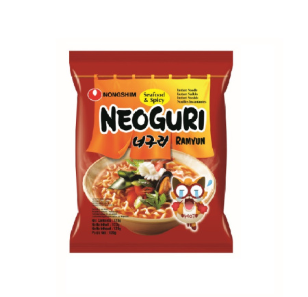 Nongshim Лапша острая со вкусом морепродуктов Neoguri Ramyun, 120 гр от компании "Кореал - Настоящая Корея"