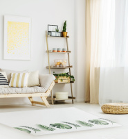 Двухсторонний коврик Pure Soft 190x130x1.2 см, Монстера/Холмы от компании "Кореал - Настоящая Корея"