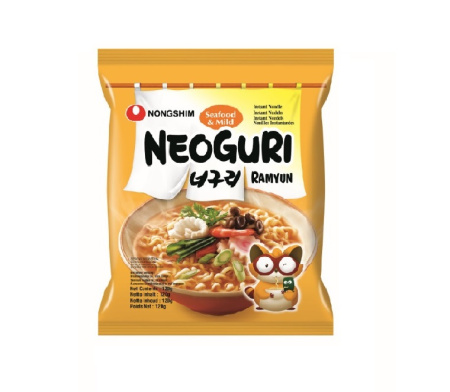 Nongshim Лапша не острая со вкусом морепродуктов Neoguri Ramyun, 120 гр от компании "Кореал - Настоящая Корея"