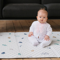 Портативный детский  коврик Portable Marshmallow 120x200*1 см, Листопад от компании "Кореал - Настоящая Корея"