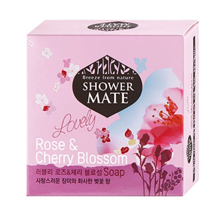 Мыло туалетное твердое Шауэр Мэй Роза и Вишневый цвет 100г от компании "Кореал - Настоящая Корея"