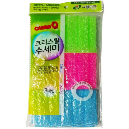 Скраббер для посуды Crystal Scrubber Clean Q (3 шт.) от компании "Кореал - Настоящая Корея"
