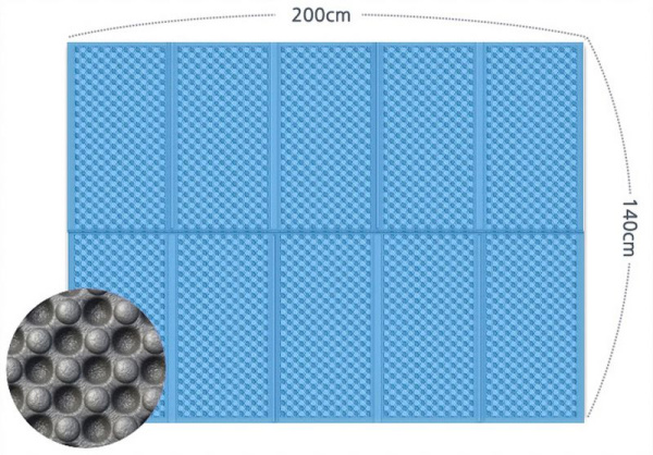 Складной кемпинговый ПЭТ коврик для пикника и отдыха на природе (синий) 140х200 см. от официального дистрибьютора "Кореал - Настоящая Корея"