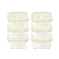 Стеклянный контейнер Glasslock 440 мл. (слоновая кость/розовый) от компании "Кореал - Настоящая Корея"