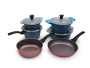 Набор посуды Ecoramic с каменным покрытием (голубой) от компании "Кореал - Настоящая Корея"