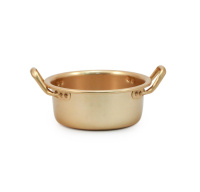 Кастрюля алюминиевая с крышкой Yangsu Yellow 18 см от компании "Кореал - Настоящая Корея"