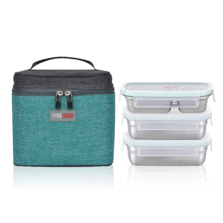 Набор контейнеров Lunch box Pure square от компании "Кореал - Настоящая Корея"