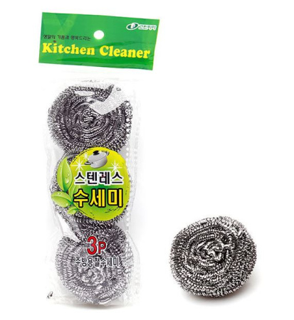 Губки металлические для посуды Kitchen Cleaner (3 шт.) от компании "Кореал - Настоящая Корея"