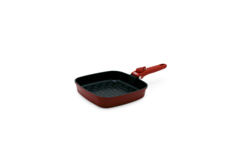 Набор посуды BoOhgle (бордовый) 5 в 1 со съемной ручкой c антипригарным керамическим покрытием от компании "Кореал - Настоящая Корея"