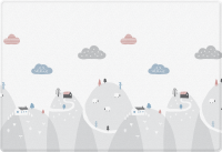 Двухсторонний коврик Pure Soft 190x130x1.2 см, Монстера/Холмы от компании "Кореал - Настоящая Корея"