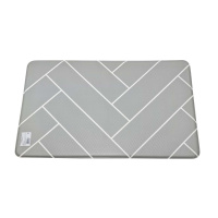 ПВХ коврик напольный для кухни и ванной Onebin Gray herringbone L 120*44*1.4 от компании "Кореал - Настоящая Корея"