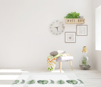 Двухсторонний коврик Pure Soft 190x130x1.2 см, Монстера/Холмы от компании "Кореал - Настоящая Корея"